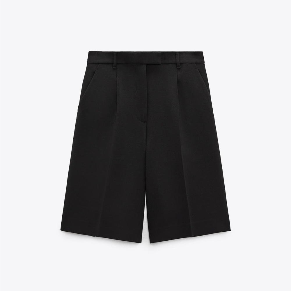 Zara Elegant Black wool bland Women's Bermudas
